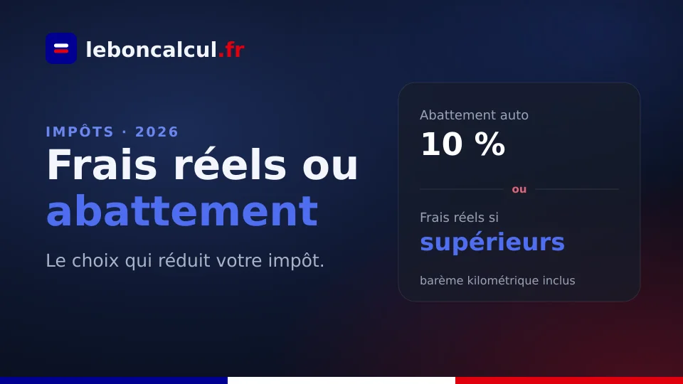 Frais réels ou abattement de 10 % : que choisir en 2026 ?